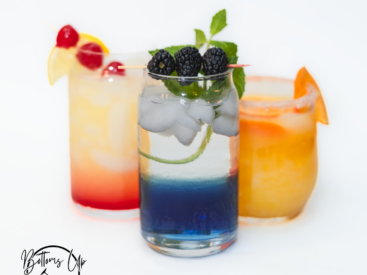 Trio of tropical cocktails